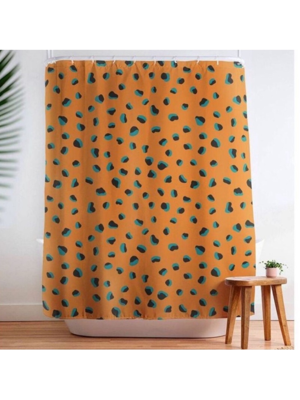 Society6 Funky Cheetah Animal Print 68” x 72” Shower Curtain